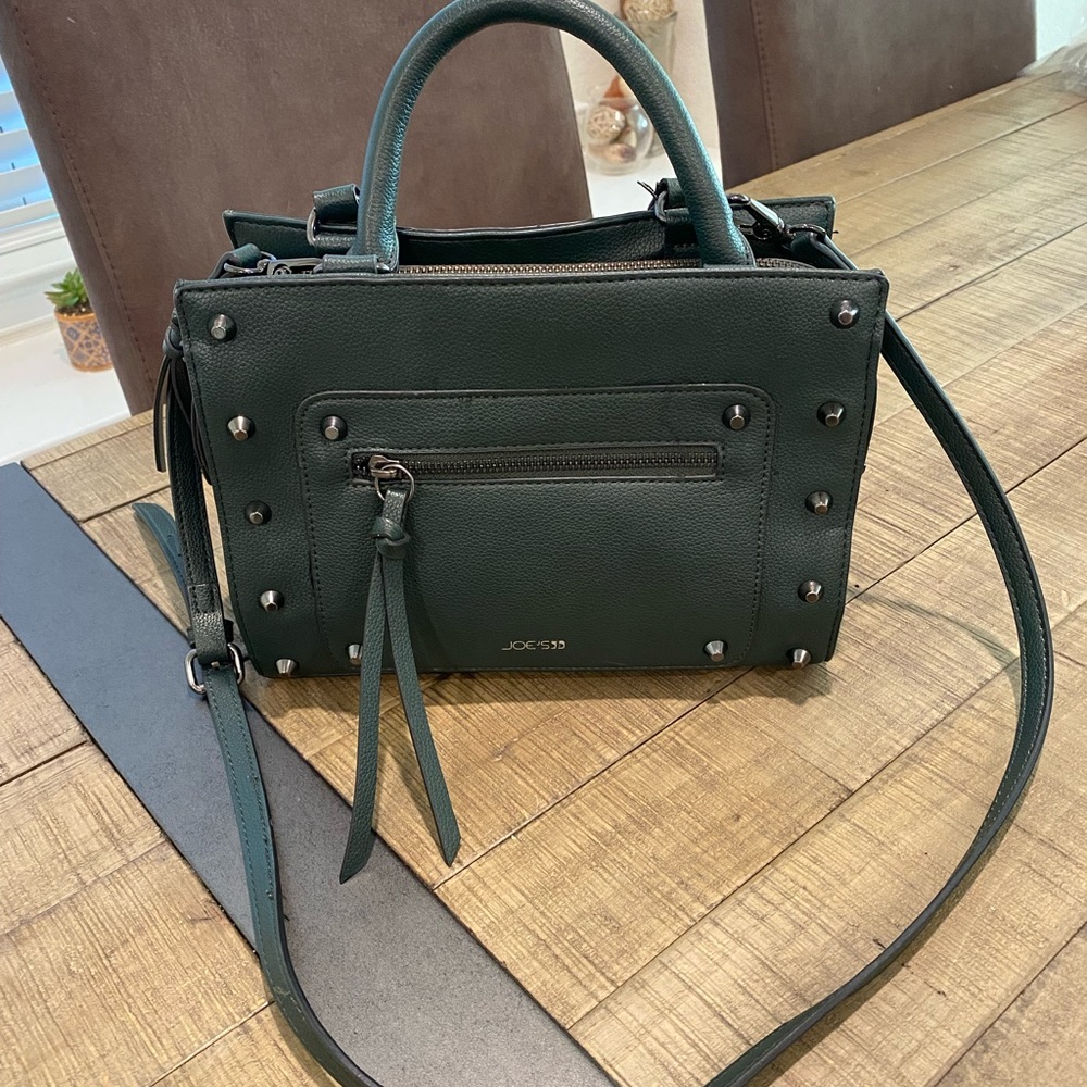 Joe’s Jeans Dark Green Handbag with gunmetal studs
